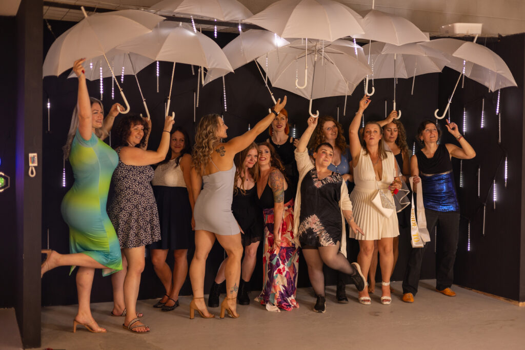 Dozens of ladies having fun at Calgary Selfie Museum – one of the top party venues Calgary